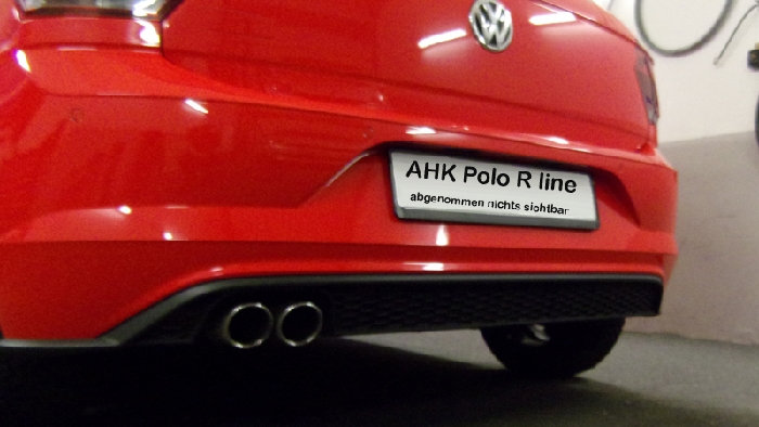 Anhängerkupplung für VW-Polo (AW) Schrägheck, speziell R line, Baureihe 2017-2021 V-abnehmbar